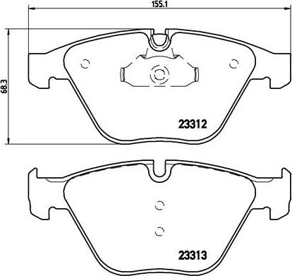 Brembo P 06 054 - Brake Pad Set, disc brake autospares.lv