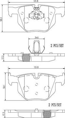 Brembo P06056N - Brake Pad Set, disc brake autospares.lv