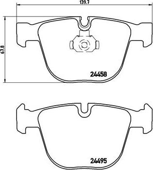 Brembo P 06 050 - Brake Pad Set, disc brake autospares.lv