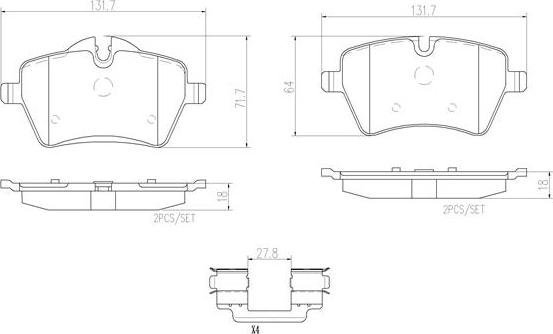 Brembo P06051N - Brake Pad Set, disc brake autospares.lv