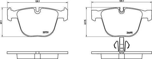 Brembo P 06 053 - Brake Pad Set, disc brake autospares.lv