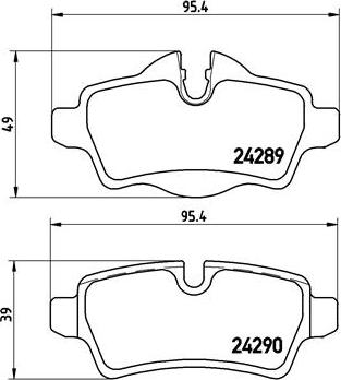 Brembo P 06 052 - Brake Pad Set, disc brake autospares.lv