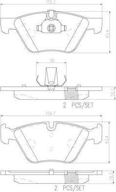 Brembo P06057N - Brake Pad Set, disc brake autospares.lv