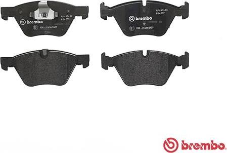 Brembo P 06 057 - Brake Pad Set, disc brake autospares.lv