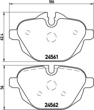 Brembo P 06 064 - Brake Pad Set, disc brake autospares.lv