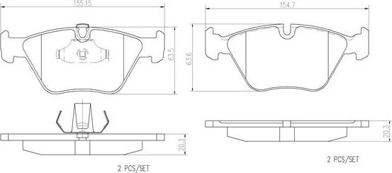 Brembo P06065N - Brake Pad Set, disc brake autospares.lv