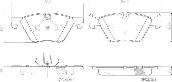 Brembo P06060N - Brake Pad Set, disc brake autospares.lv