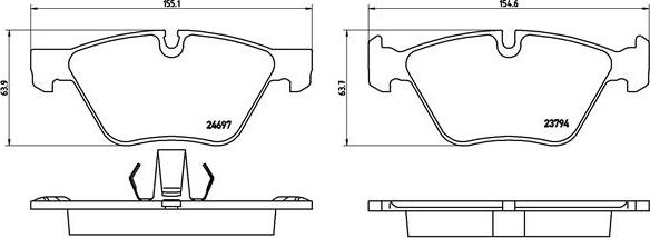 Brembo P 06 060 - Brake Pad Set, disc brake autospares.lv