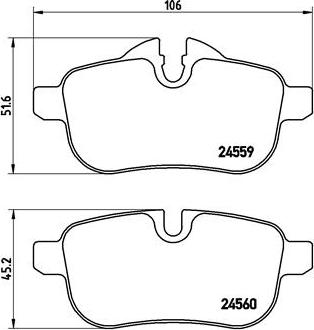 Brembo P 06 062 - Brake Pad Set, disc brake autospares.lv