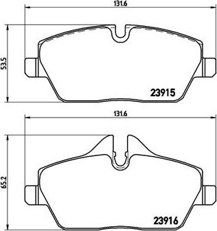 Brembo P 06 067 - Brake Pad Set, disc brake autospares.lv