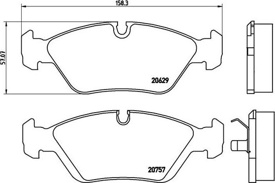 Brembo P 06 008 - Brake Pad Set, disc brake autospares.lv