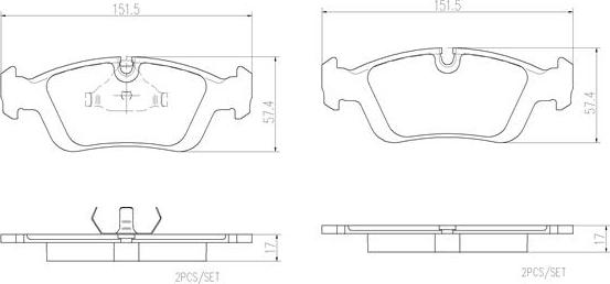 Brembo P06089N - Brake Pad Set, disc brake autospares.lv