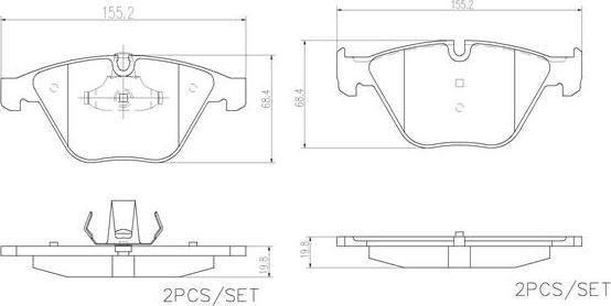 Brembo P06081N - Brake Pad Set, disc brake autospares.lv