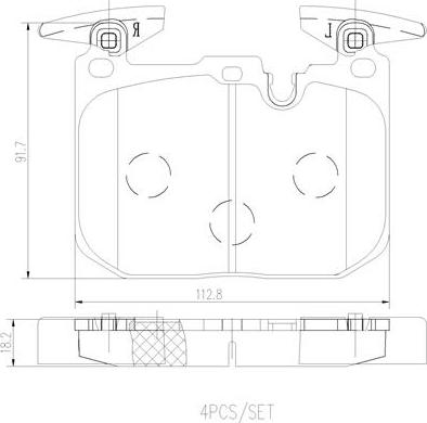 Brembo P06088N - Brake Pad Set, disc brake autospares.lv