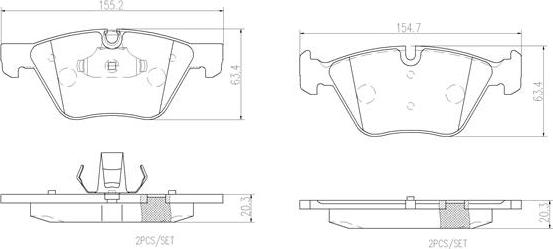 Brembo P06036N - Brake Pad Set, disc brake autospares.lv