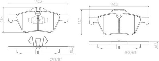 Brembo P06030N - Brake Pad Set, disc brake autospares.lv