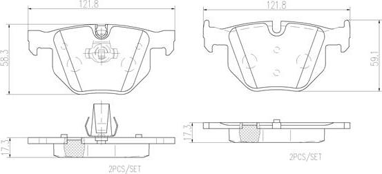 Brembo P06033N - Brake Pad Set, disc brake autospares.lv