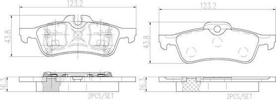 Brembo P06032N - Brake Pad Set, disc brake autospares.lv