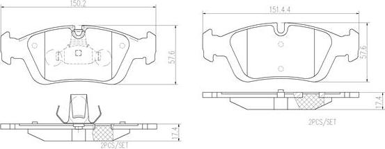 Brembo P06024N - Brake Pad Set, disc brake autospares.lv