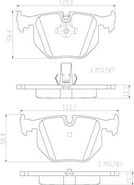 Brembo P06020N - Brake Pad Set, disc brake autospares.lv