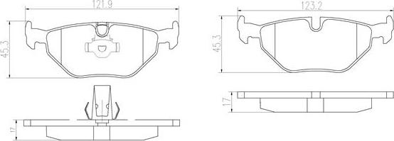 Brembo P06023N - Brake Pad Set, disc brake autospares.lv