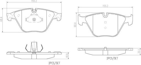 Brembo P06074N - Brake Pad Set, disc brake autospares.lv