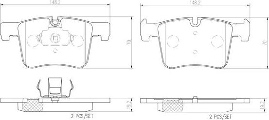 Brembo P06075N - Brake Pad Set, disc brake autospares.lv