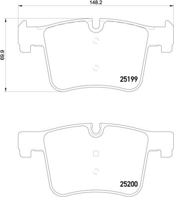 Brembo P 06 075X - Brake Pad Set, disc brake autospares.lv