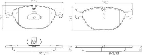 Brembo P06076N - Brake Pad Set, disc brake autospares.lv