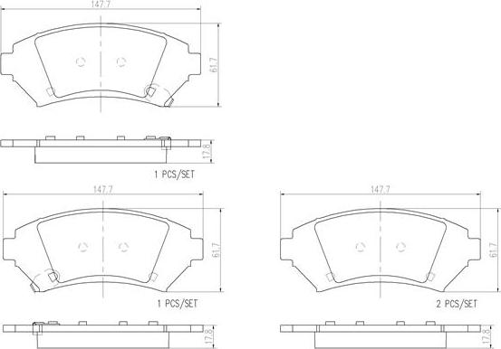 Brembo P07006N - Brake Pad Set, disc brake autospares.lv