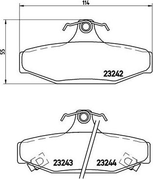 Brembo P 15 004 - Brake Pad Set, disc brake autospares.lv