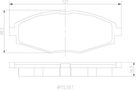 Brembo P15006N - Brake Pad Set, disc brake autospares.lv