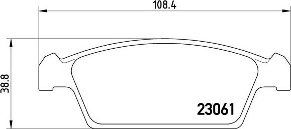 Brembo P 15 001 - Brake Pad Set, disc brake autospares.lv