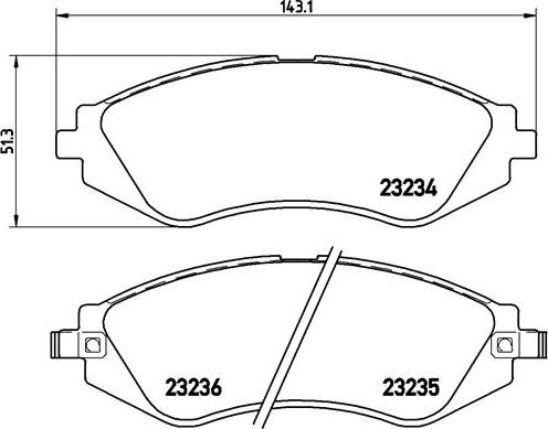 Brembo P 15 002 - Brake Pad Set, disc brake autospares.lv