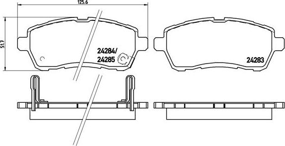 Brembo P 16 013X - Brake Pad Set, disc brake autospares.lv