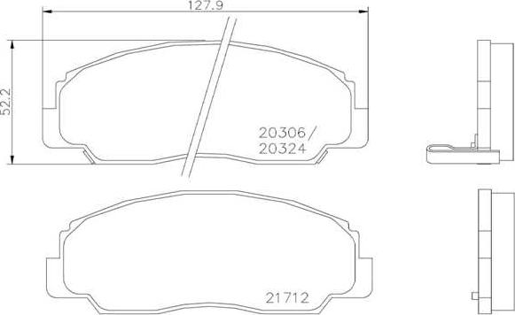 Brembo P 16 012 - Brake Pad Set, disc brake autospares.lv