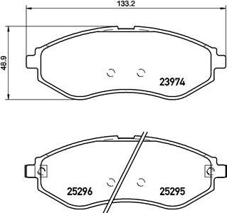 Brembo P 10 057 - Brake Pad Set, disc brake autospares.lv