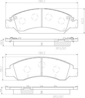 Brembo P10065N - Brake Pad Set, disc brake autospares.lv