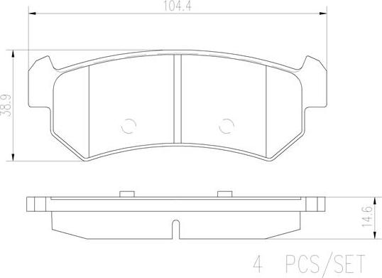 Brembo P10001N - Brake Pad Set, disc brake autospares.lv