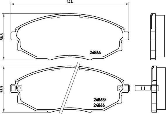 Brembo P 10 007 - Brake Pad Set, disc brake autospares.lv