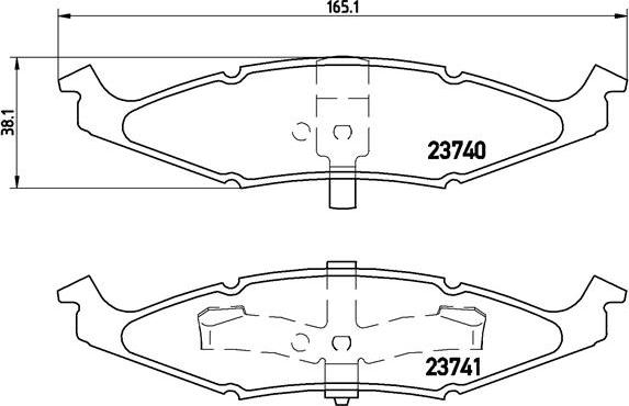 Brembo P 11 009 - Brake Pad Set, disc brake autospares.lv