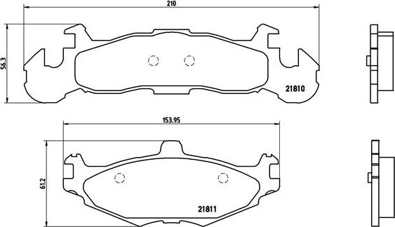 Brembo P 11 001 - Brake Pad Set, disc brake autospares.lv