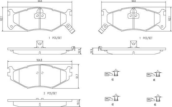 Brembo P11007N - Brake Pad Set, disc brake autospares.lv