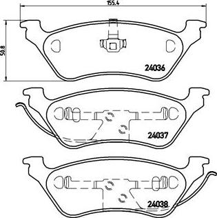 Brembo P 11 014 - Brake Pad Set, disc brake autospares.lv