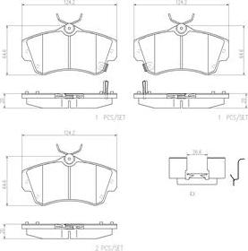 Brembo P11012N - Brake Pad Set, disc brake autospares.lv