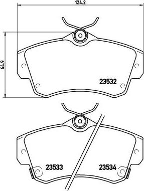 Brembo P 11 012 - Brake Pad Set, disc brake autospares.lv