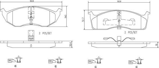 Brembo P11030N - Brake Pad Set, disc brake autospares.lv