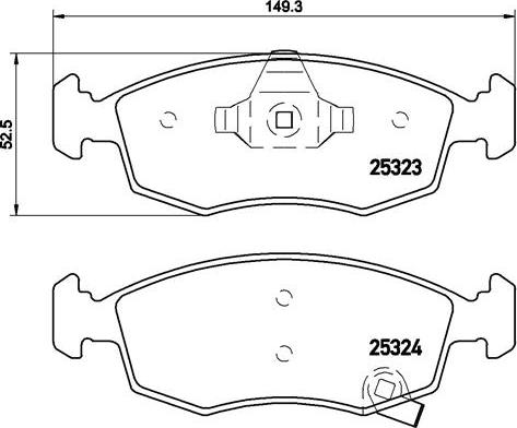 Brembo P 11 031 - Brake Pad Set, disc brake autospares.lv