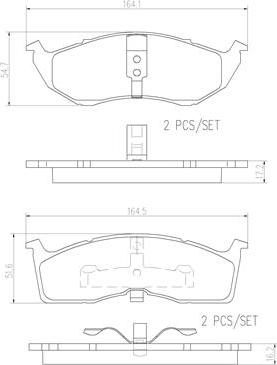 Brembo P11038N - Brake Pad Set, disc brake autospares.lv