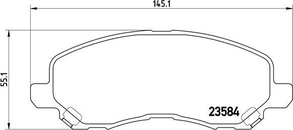 Brembo P 11 026 - Brake Pad Set, disc brake autospares.lv